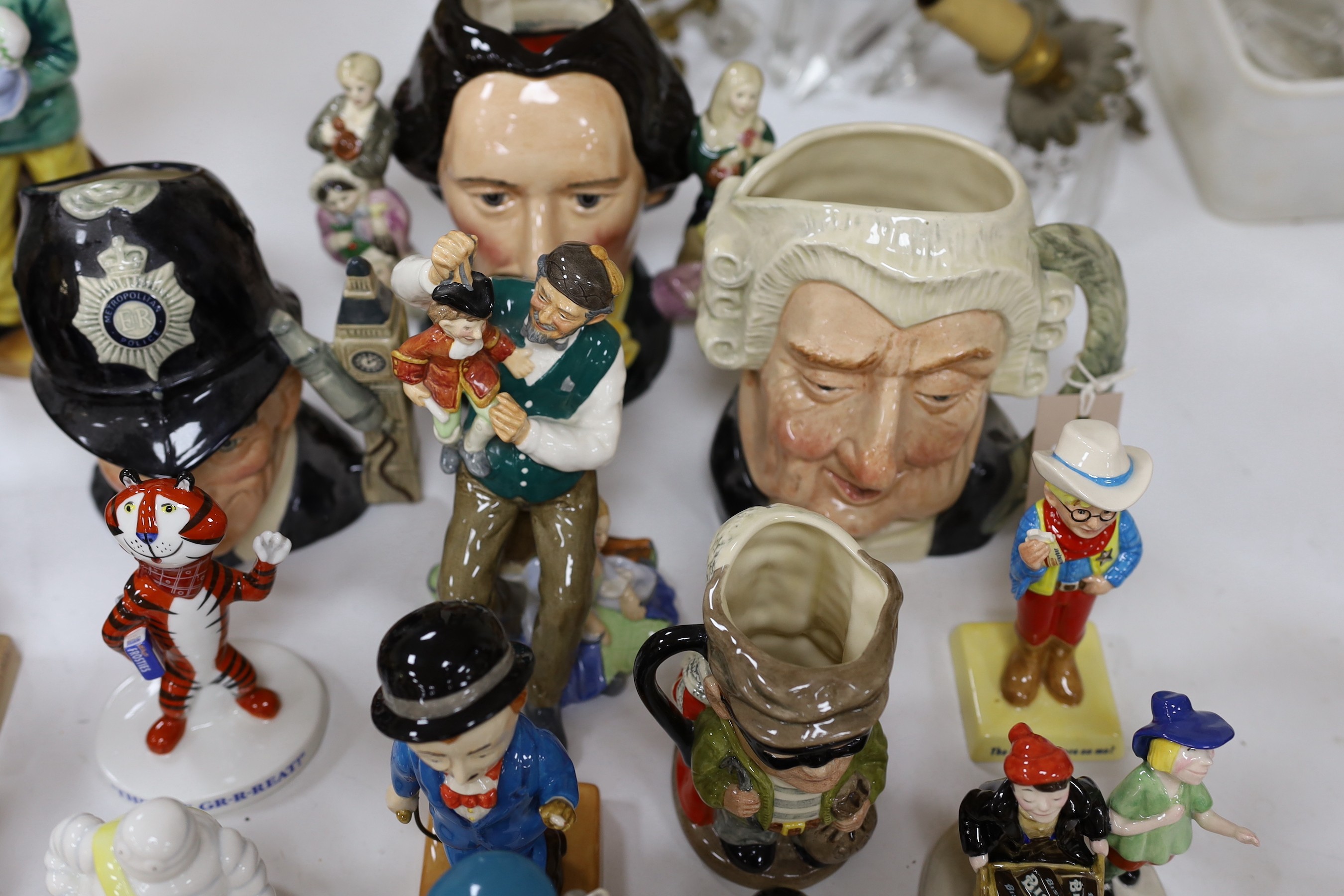 A quantity of miscellaneous Doulton figures and jugs